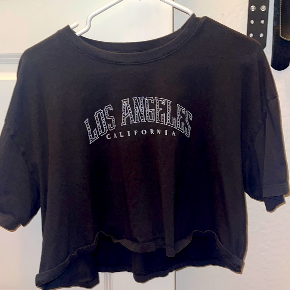 Hollister crop top. Greyish black